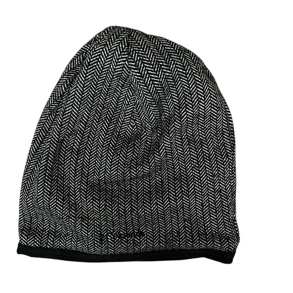 Columbia Black Gray Beanie Women’s One Size 100% Polyester Fleece Lined